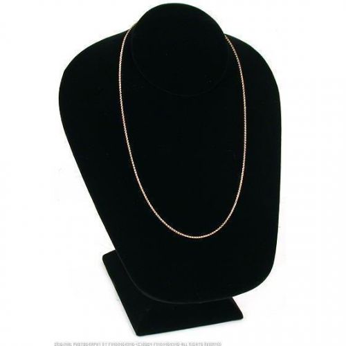 Necklace chain bust black velvet jewelry case display for sale