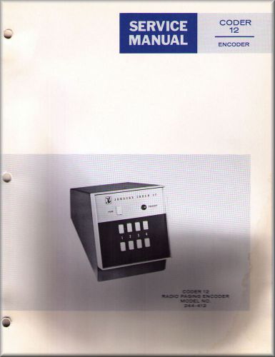 Johnson Service Manual CODER 12 ENCODER