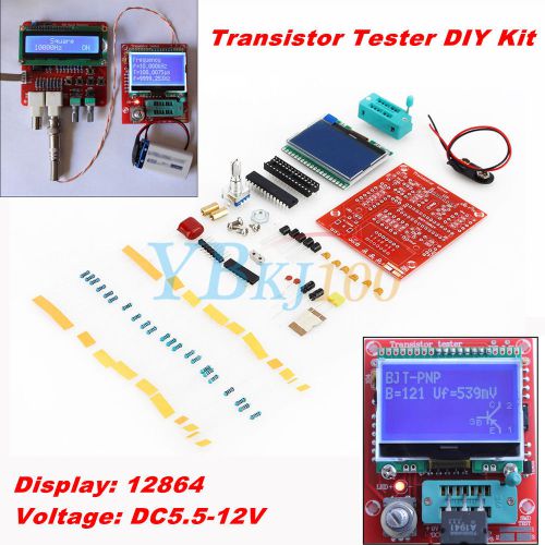 New lcd 12864 transistor tester diy kit diode triode capacitance lcr esr meter for sale