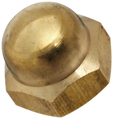 Small parts brass acorn nut, grade 8, right hand threads, 5/16&#034;-18 threads (pack for sale