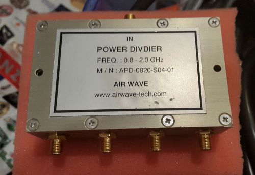AIR WAVE  POWER DIVIDER SMA 4WAY  0.8-2.0 GHz 4 WAY