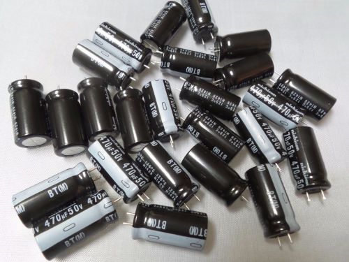 Nichicon ubt1h471mnygnacv 470uf 50v 105c ±20% electrolytic capacitor - 25 pcs for sale