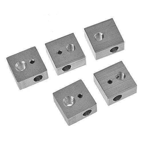 Signswise 5PCS Aluminum Heater Block M6 Specialized for MK7 MK8 Makerbot 3D