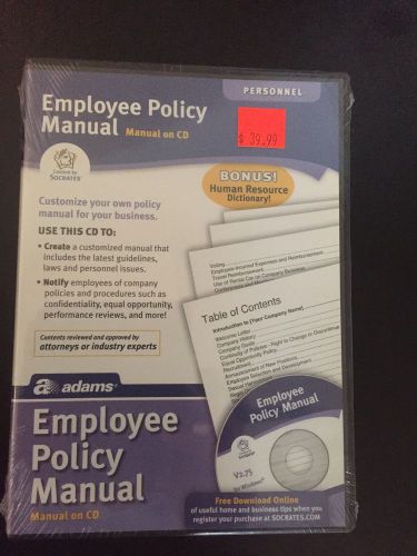 Adams Employee Policy Manual on Cd