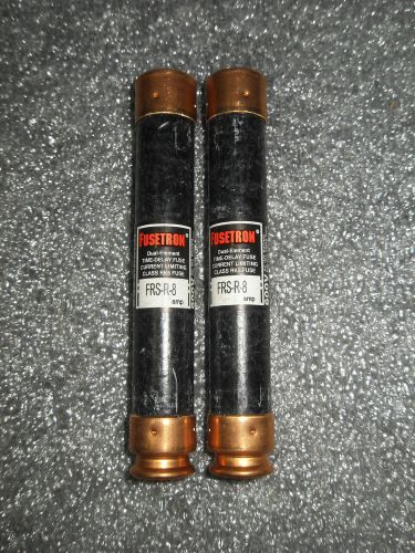(V37-3) 1 LOT OF 2 NEW FUSETRON FRS-R-8 600VAC TIME DELAY FUSES
