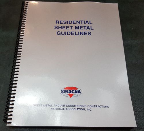 SMACNA HVAC Construction Residential Sheet Metal Guidelines Manual Guide Book