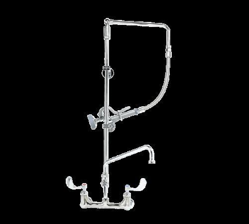 T&amp;s brass b-2466mod pre-rinse unit with mixing faucet 8&#034; centers wall mount base for sale