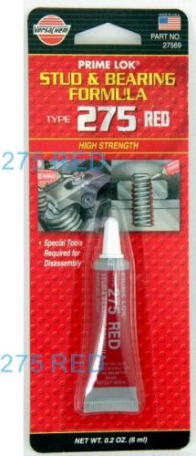 Prime lok stud &amp; bearing formula type 275 red high strength machine screw 27569 for sale