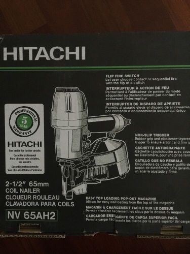 BRAND NEW HITACHI NV65AH2 COIL SIDING NAILER 2 1/2&#034;