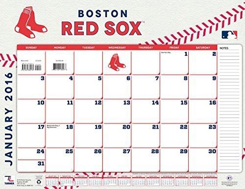 Turner Boston Red Sox 2016 Desk Calendar, January-December 2016, 22 x 17&#034;