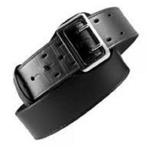 Boston leather 6501-1-36b lined 2.25&#034; sam browne duty belt plain black 36&#034;brass for sale