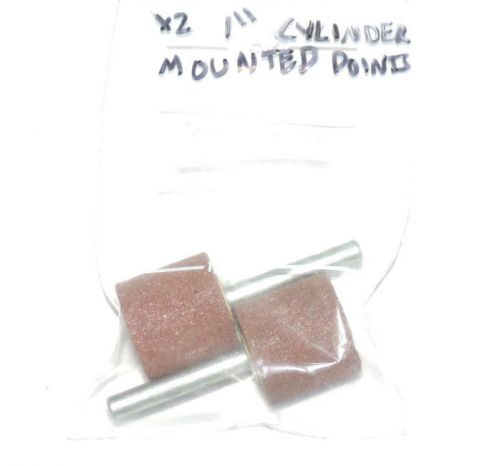 LOT OF 2 NEW 1&#034; HEAD CYLINDRICAL MOUNTED POINT ABRASIVES