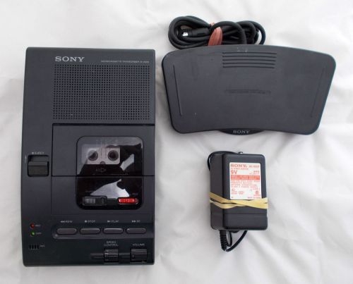 Sony M-2000 Microcassette Transcriber &amp; FS-80 Foot Control Pedal + AC Adapter