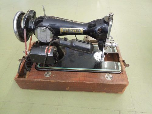 Vintage Webster Sewing Machine W/ Leather Case &amp; Foot Pedal