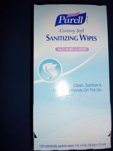 Purell Premium Sanitizing Wipes 120 Count Display NEW