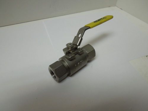 Aop ball valve 1/2&#034; 316ss npt 3705 wp 1 pc body full port lock lever  &lt;b018wh for sale