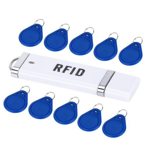 Portable RFID 13.56MHz Close To Smart R60C-USB IC Reader +10pcs IC Key Card 8V2U