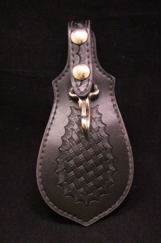 Safariland basket weave black leather key ring holder for sale