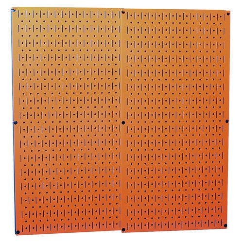 Metal garage wall magnetic pegboard panel tool organizer orange 32 x 32 for sale