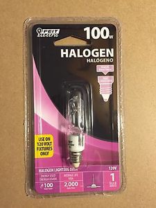 100 Watt Mini Candelabra Base Single Ended Halogen Light Bulb BQ100/CL/MC