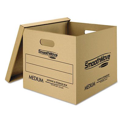 SmoothMove Classic Moving Boxes, 8-SM: 15l x 12w x 10h, 4-MED: 18l x 15w x 14h