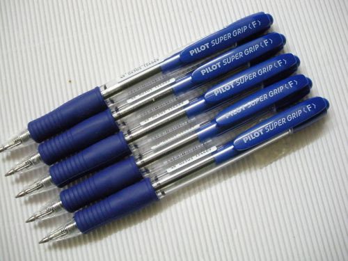 (12pens &amp; 12refills) Pilot 10R super grip 0.7mm ball point pen, Blue