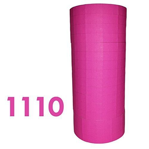 Generic Labels for Monarch 1110, Fluorescent Pink price gun labels, 16 rolls ink