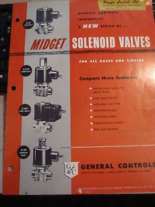 Midget Solenoid Valves General Controls Electrical Supplier Insert