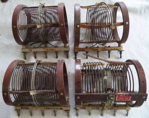 (4) Used Barker &amp; Williamson B&amp;W Fixed Link Inductor 2.0-3.4, 3.5-4.5, &amp; 5.7-8.0