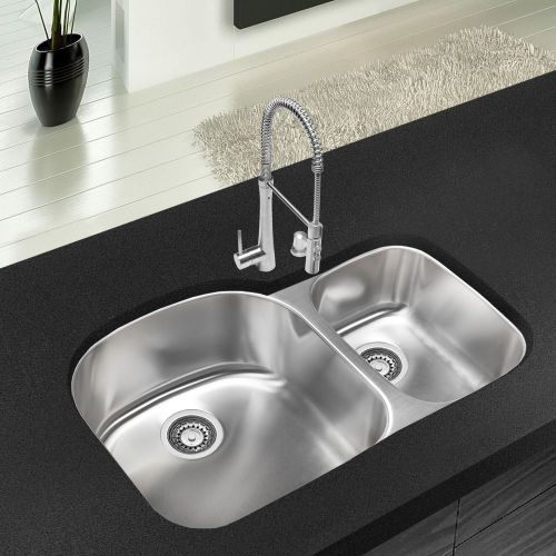 Stainless 70/30 double bowl kitchen sink , commercial, industrial, ab367819 for sale
