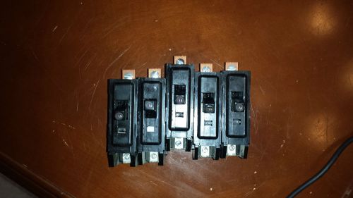 *USED* Lot of 5 Breakers Crouse-Hinds type Taylor 1 pole 15 Amps CGHQ15