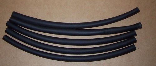 Heat shrink tubing - black 1/4&#034; x 6&#034; pkg of 5 for sale
