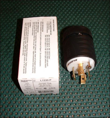 L1530-P PASS &amp; SEYMOUR PLUG TURNLOK 30AMP 3POLE 250VAC 4WIRE 3PHASE ~ NEW IN BOX
