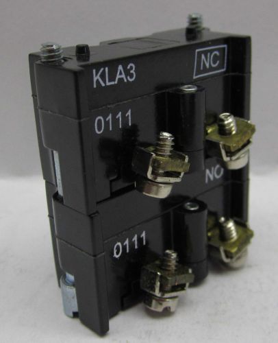 Cutler Hammer E30KLA3 1NO 1NC 10A 600V Standard Contact Block Ser. A4 (Lot of 2)