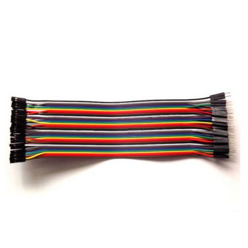 40pcs  Dupont Wire Color Jumper Cabl 2.54mm 1P-1P male to Female 20cm