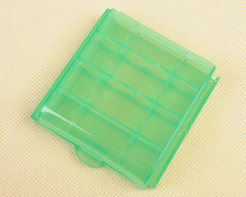 Hard plastic case holder storage box aa aaa battery green for sale