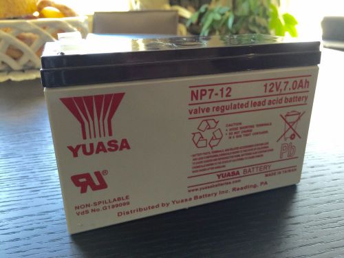 Yuasa NP7-12 12V, 7.0 Ah Valve regulated lead Acid Battery