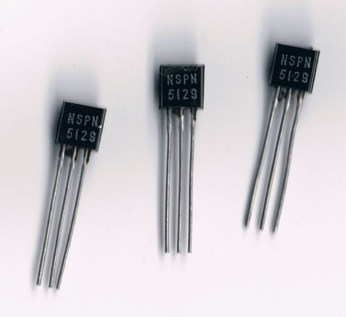 2N5129 NPN Transistor TO-92 Package EBC, Lot of 3