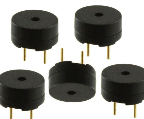 Qty:5 radial magnetic buzzer 3v, 9mm, 2.73 khz, 85 db, through-hole thru mount for sale