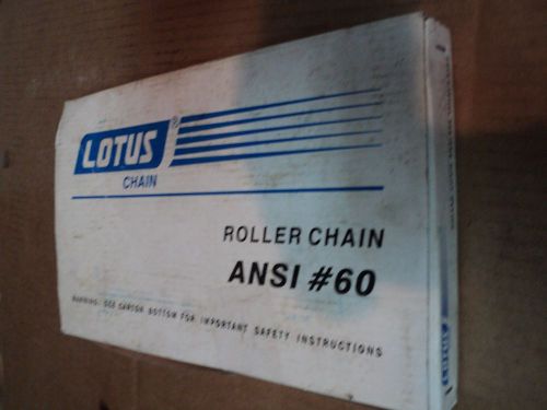 LOTUS ROLLER CHAIN 60 ANSI 10&#039; *FREE PRIORITY SHIPPING*