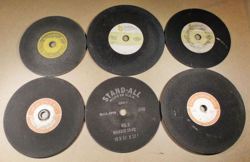 Lot of 6 grinding wheels norton bell industries stand-all sharpening for sale