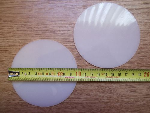 2 pcs. x Polyethylene PEHD DISC  MATERIAL OD 100 mm x 2 mm THK Sheet white HDPE