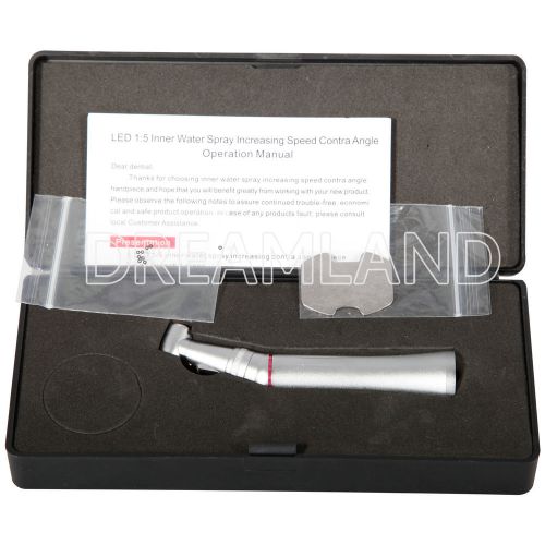 Dental Contra Angle Handpiece LED self-power 1:5 Increasing Inner water spray