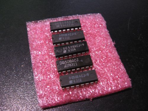 Qty 5 Siliconix DG508ACJ IC DIP 16 Pin DG508 Plastic CMOS Analog Multiplexers