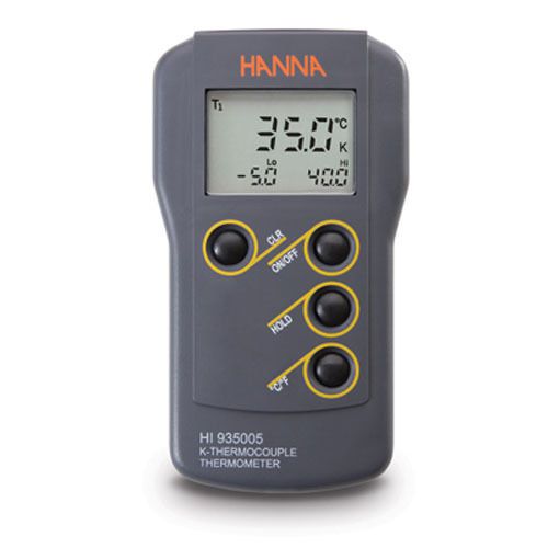 Hanna instruments hi935005 k-type c thermocouple thermometer w/batts for sale