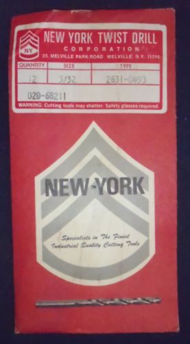 3/32nds fractional drill bit pack new york twist drill high speed w/ 11 bits for sale