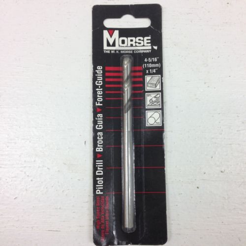 Morse #TACPD4: Pilot Drill 4-5/16&#034; x 1/4&#034; (110mm x 6.5mm). MADE IN THE USA