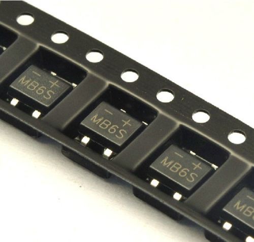 50PCS MB6S RECT BRIDGE 600V .5A SOP-4 NEW Z3