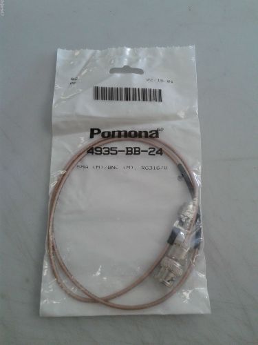 Pomona 4935-BB-24 BNC Male to SMA Male Cable Assembly