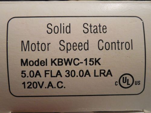 SOLID STATE MOTOR SPEED CONTROL